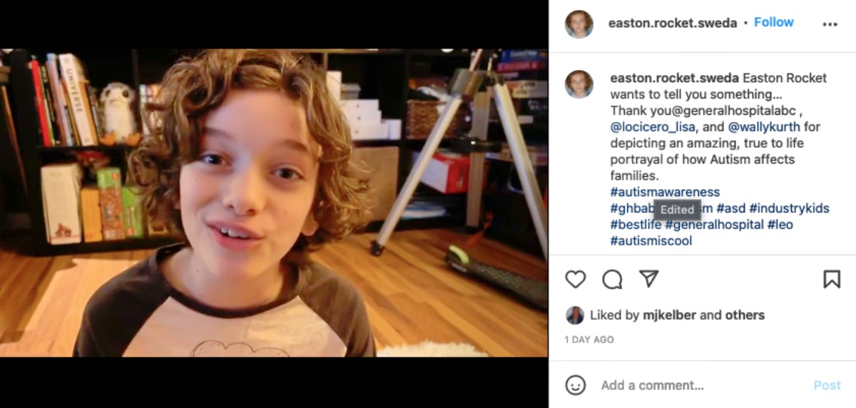 General Hospital (GH) Spoilers: Easton Rocket Sweda Thrilled With Leo’s Autism Story