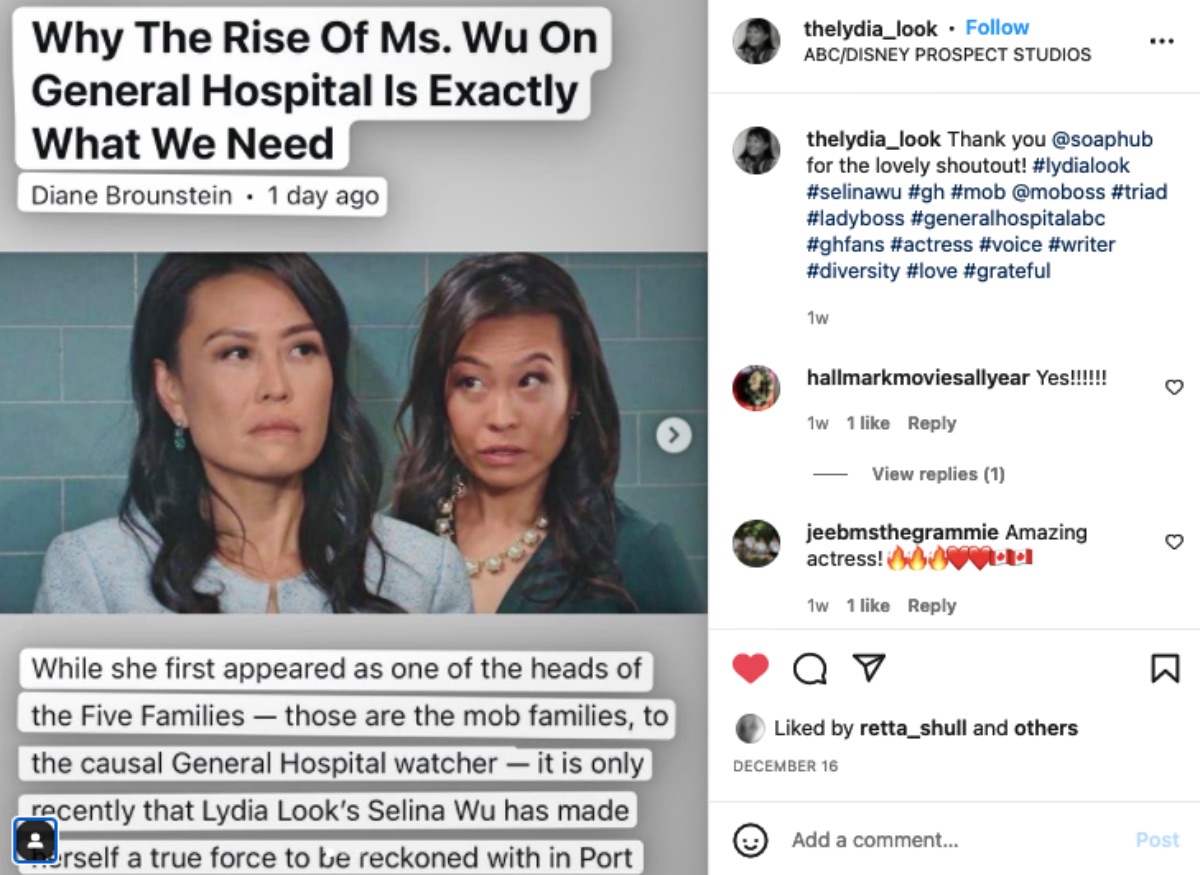 General Hospital (GH) Spoilers: Lydia Look Knows Selina Wu Is Better Than Any Prime Time Villainess