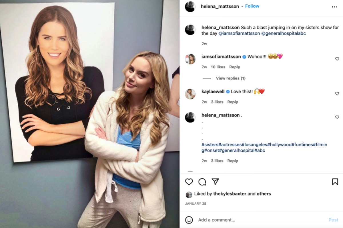 General Hospital Comings and Going: Sofia Mattsson’s Sister Plays Sasha Gilmore