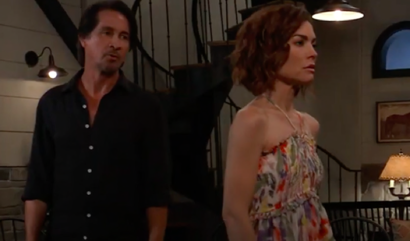 General Hospital: Elizabeth Baldwin (Rebecca Herbst) and Hamilton Finn (Michael Easton)