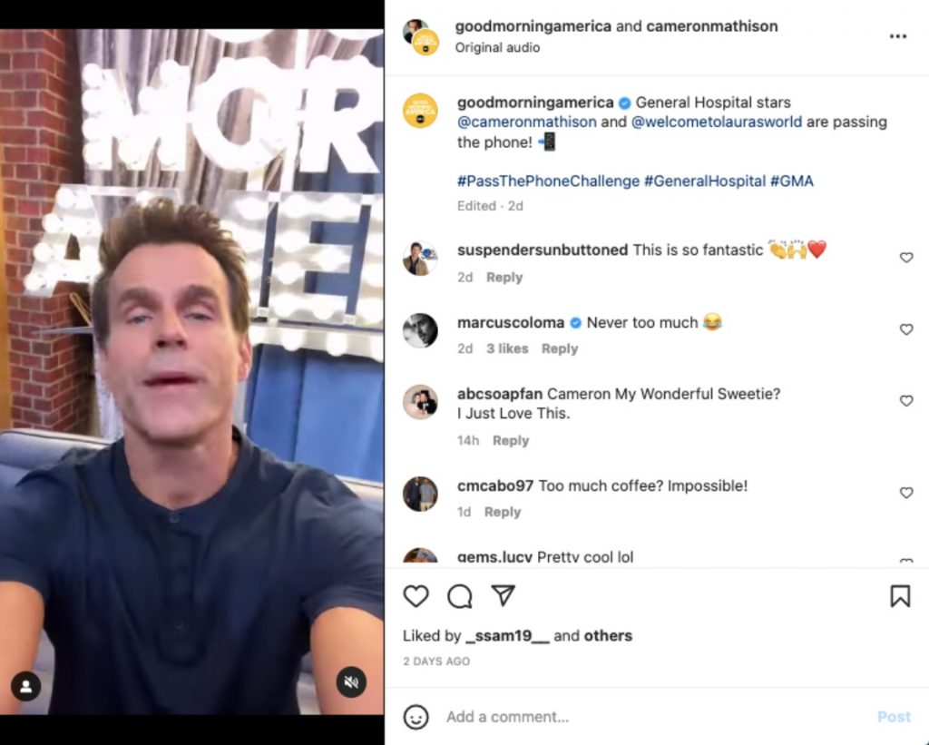 General Hospital: Cameron Mathison Shares Updates Fans With Exciting News