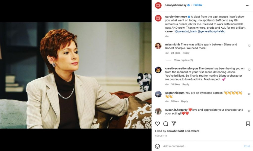 General Hospital Star Carolyn Hennesy Dishes On New Role And How Diane Became A GH Fan Fave!
