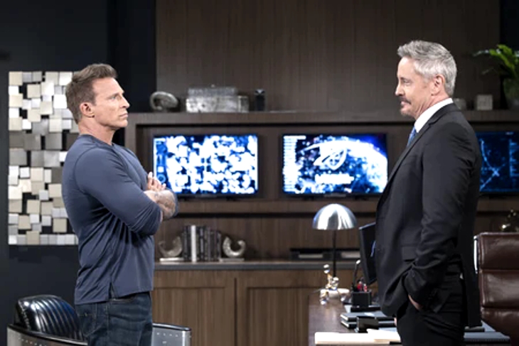 General Hospital: Jack Brennan (Charles Mesure) and Jason Morgan (Steve Burton).