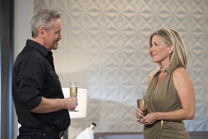 General Hospital: Carly Spencer (Laura Wright) and Jack Brennan (Charles Mesure)