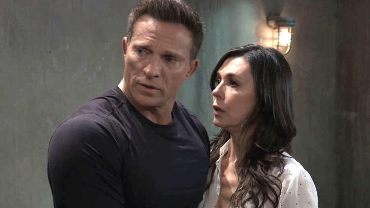 General Hospital: Jason Morgan (Steve Burton) and Anna Devane (Finola Hughes)
