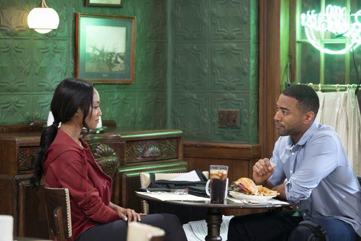 General Hospital: Jordan Ashford (Tanisha Harper) and Isaiah Gannon (Sawandi Wilson)