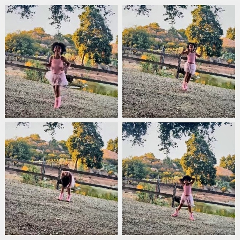 TT dances in her pink boots - Maurice - Instagram