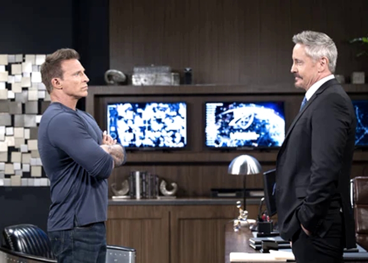 General Hospital: Jason Morgan (Steve Burton) and Jack Brennan (Chris McKenna)