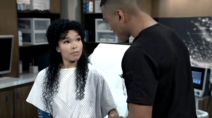 General Hospital: Dr. Portia Robinson (Brook Kerr) and Isaiah Gannon (Sawandi Wilson)