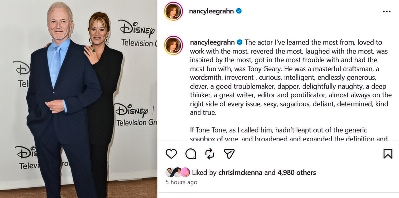 Nancy remembers Tony with fondness- @nanacyleegrahn - Instagram