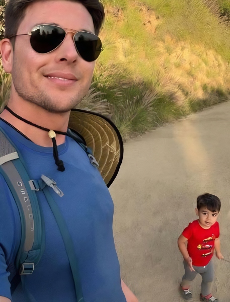 Chad and his son, Dawson go hiking - Instagram