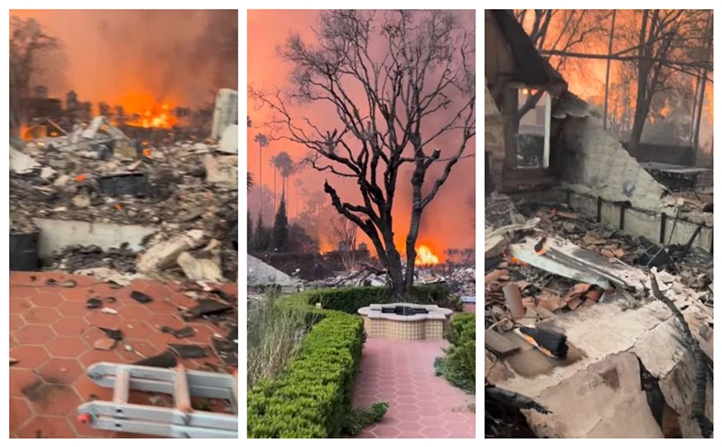 The devastated home - shared by Cameron - Instagram