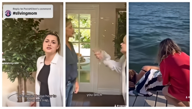 Kate acts out a reel about Paris - Instagram