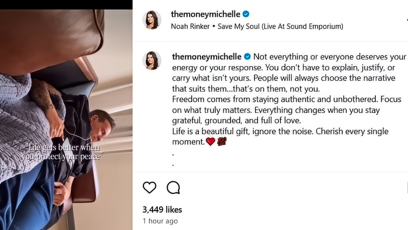 Michelle shares a long cryptic post - @themoneymichelle - Instagram