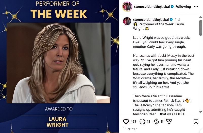 Laura gets the Performer of the Week Award - @stonecoldandthejackal - Instagram