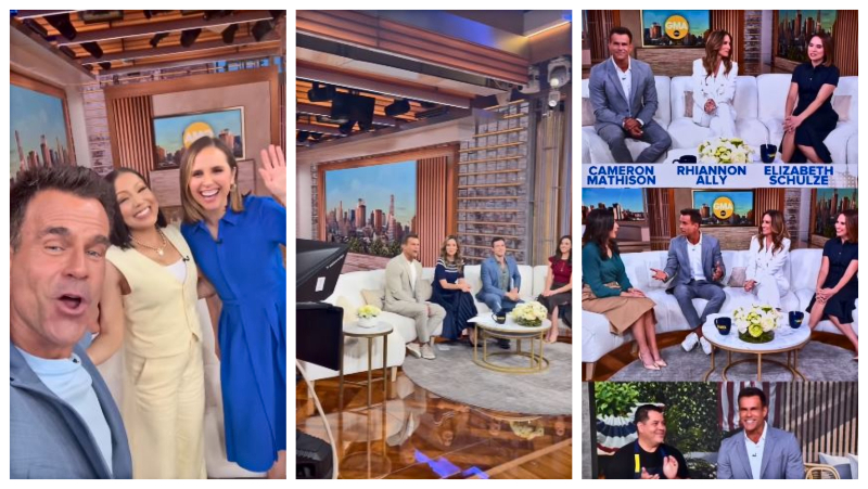 Cameron on the GMA set - via Instagram