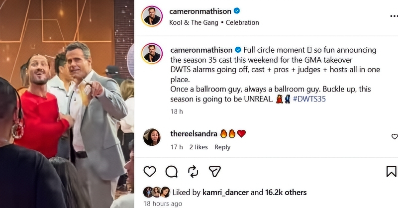 The post about the DWTS contestants - @cameronmathison - Instagram